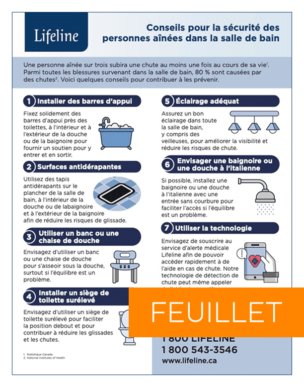Conseils pour la sécurité des personnes aînées dans la salle de bain