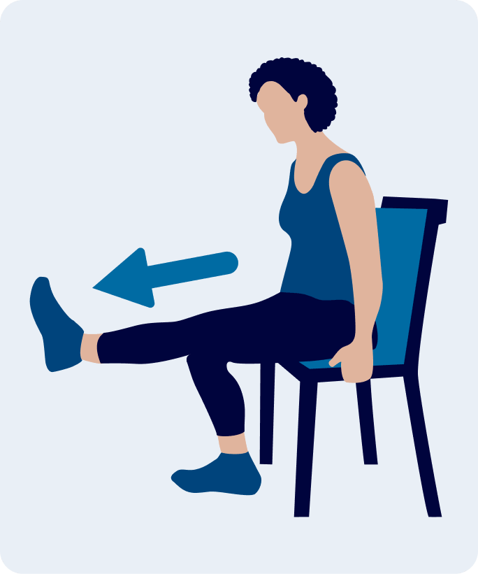 Seated leg extension visual