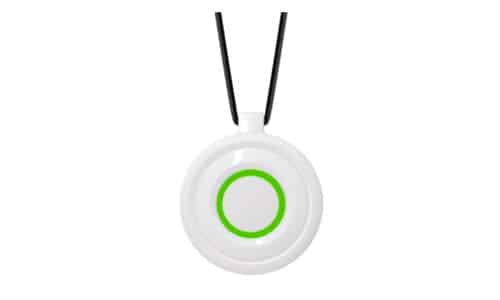 Personal Help Button White with green button 