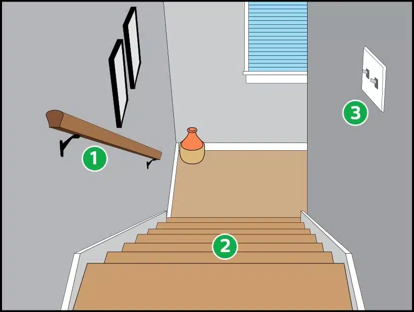 Stairways set up to reduce fall risks