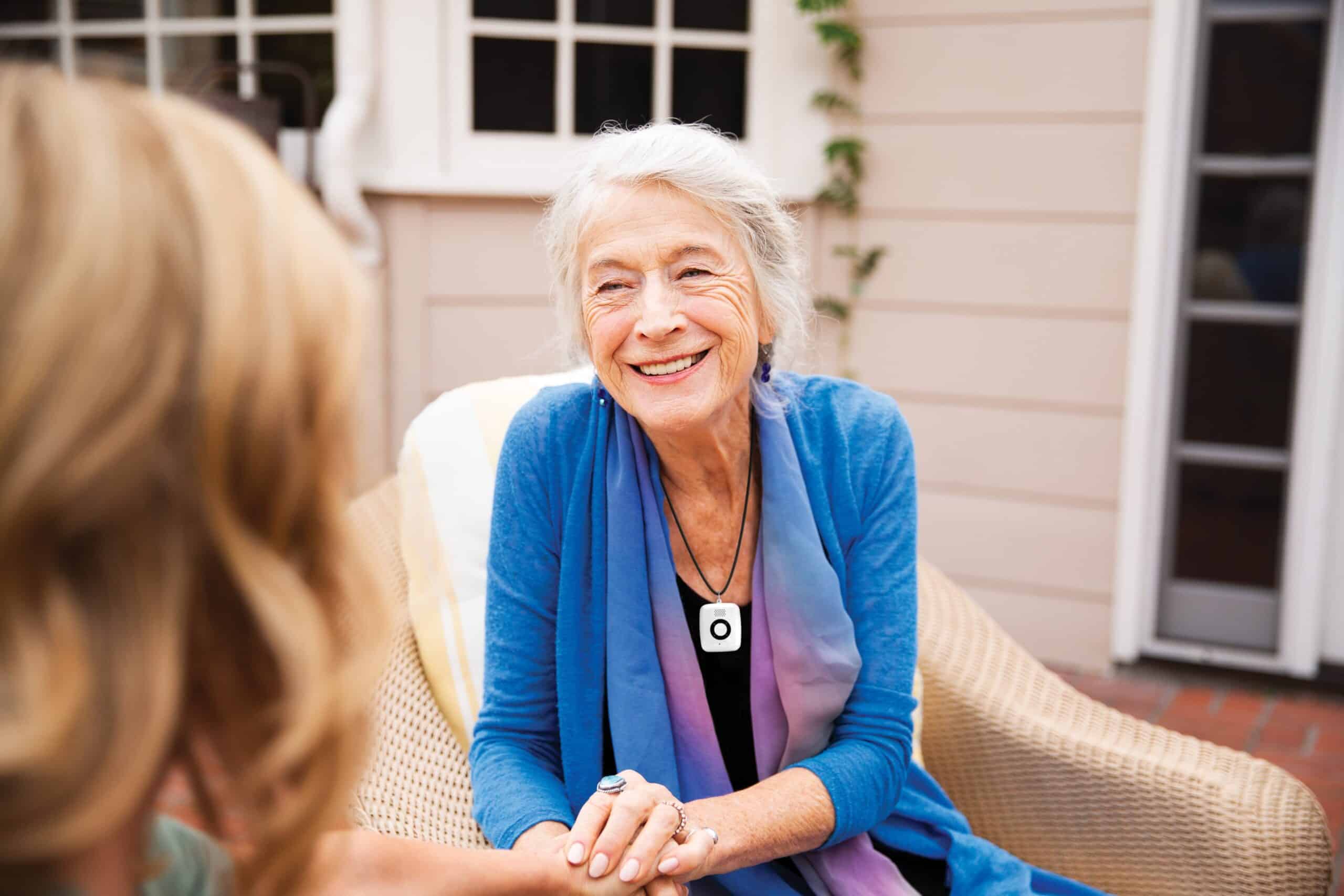 Senior with Lifeline pendant