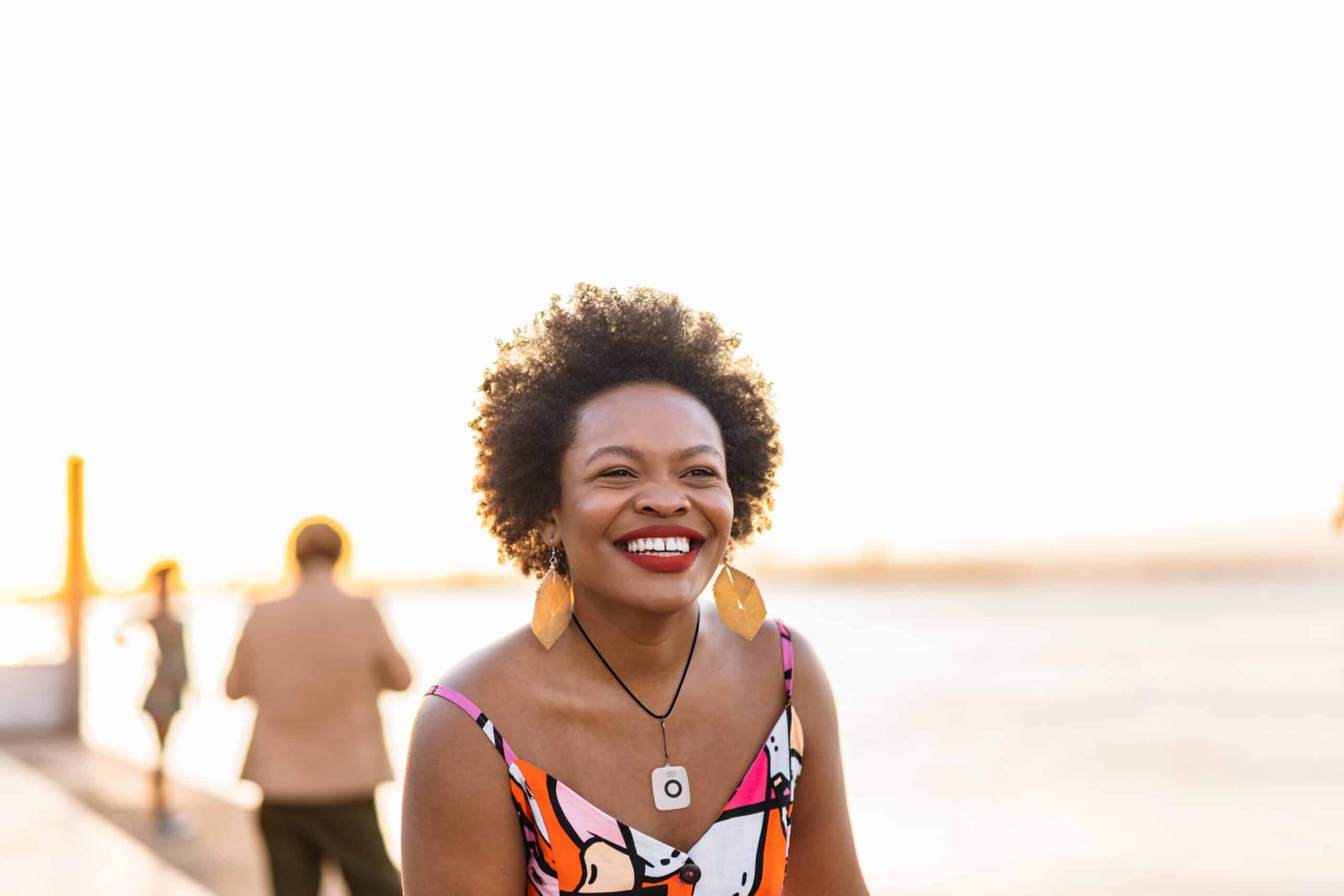 Woman with Lifeline pendant